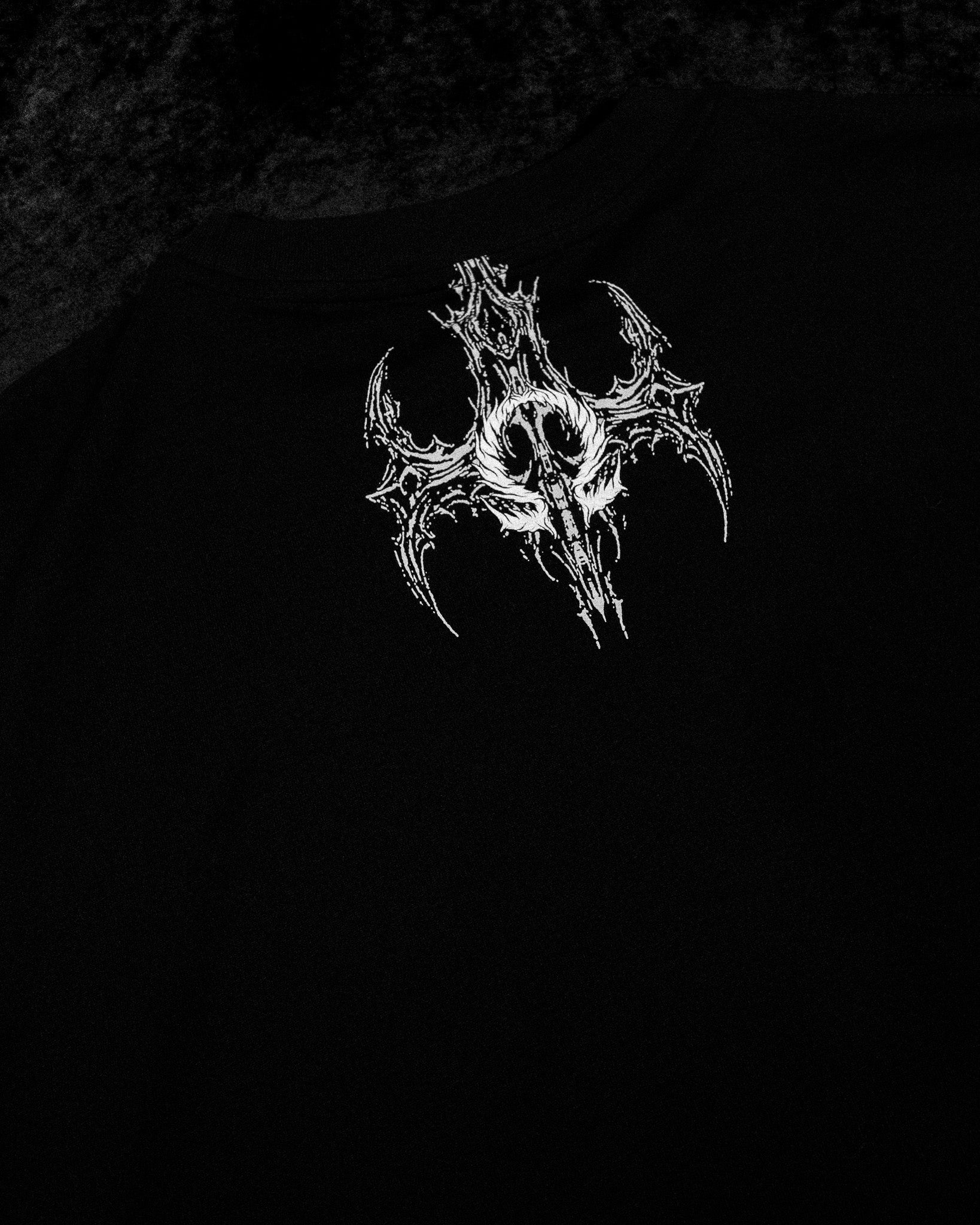 Death Eater Oversized Cutoff tee [VOID BLACK]