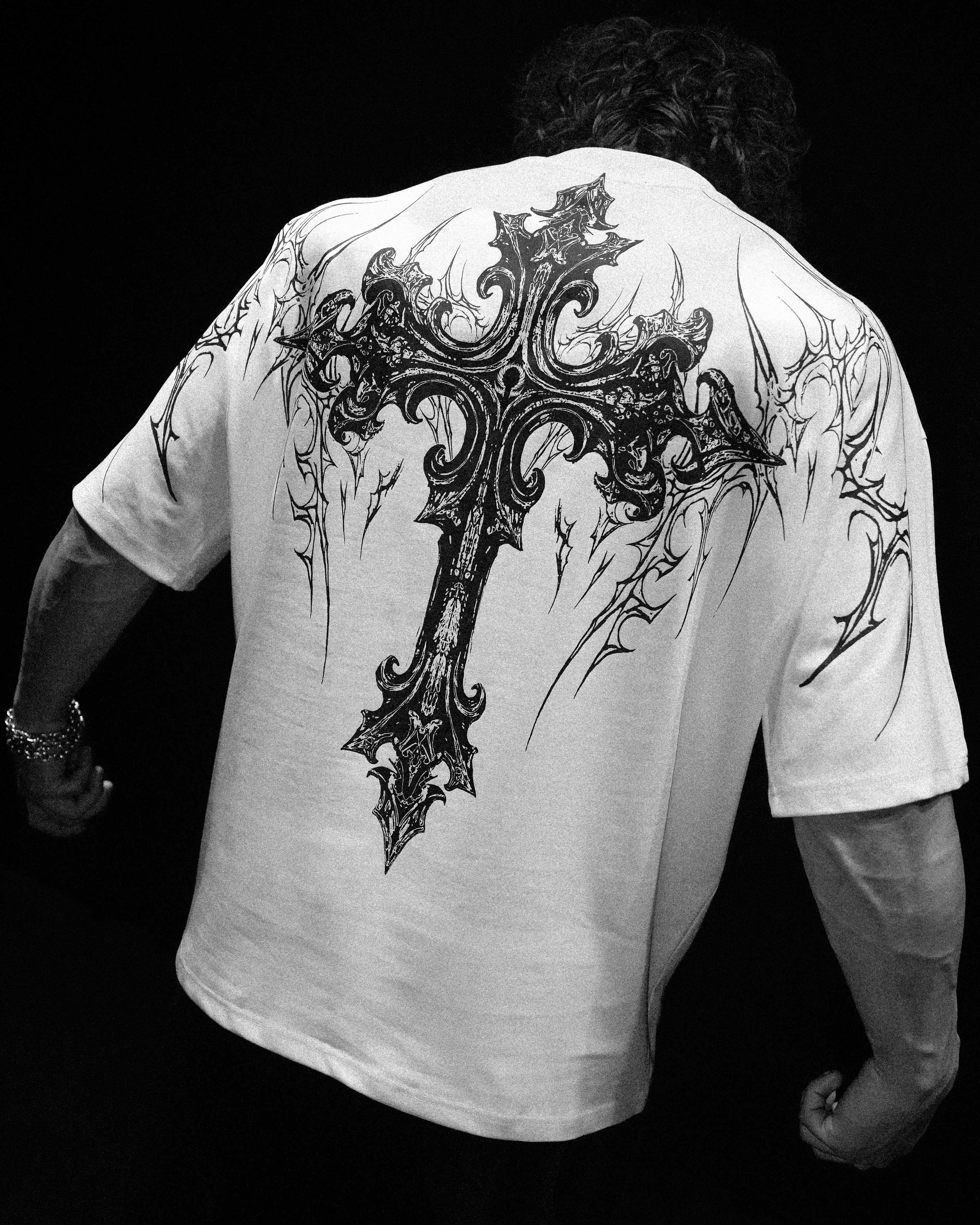 Dark Cathedral Oversized T-shirt [DIVINE WHITE]